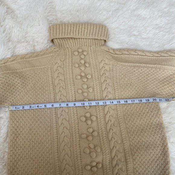 Vintage Hand-Knit Wool Turtleneck Sweater - Picture 7 of 12